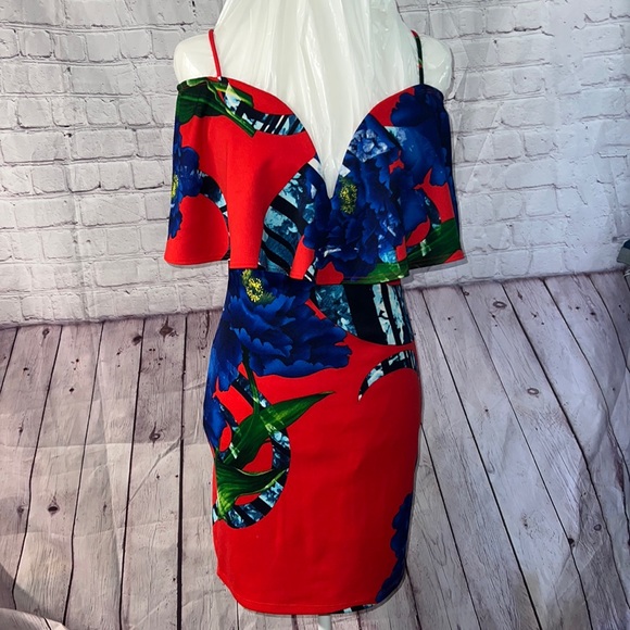 jacaranda Dresses & Skirts - Sexy date night girls night dress bodycon plunging neckline S